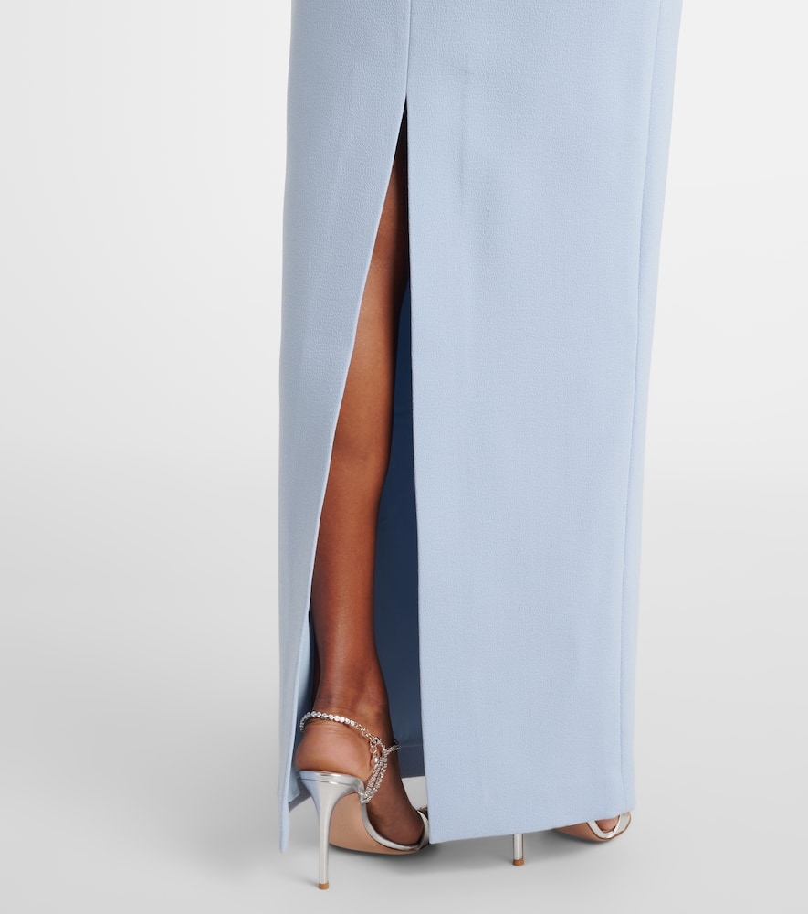 Bow-detail embellished crêpe gown