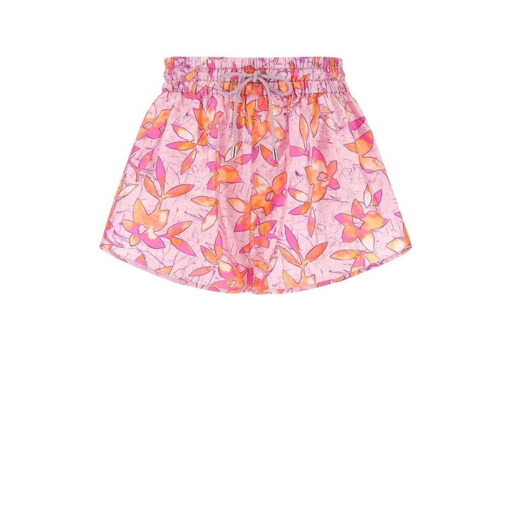 Floral-Print Polyamide Shorts — Pink