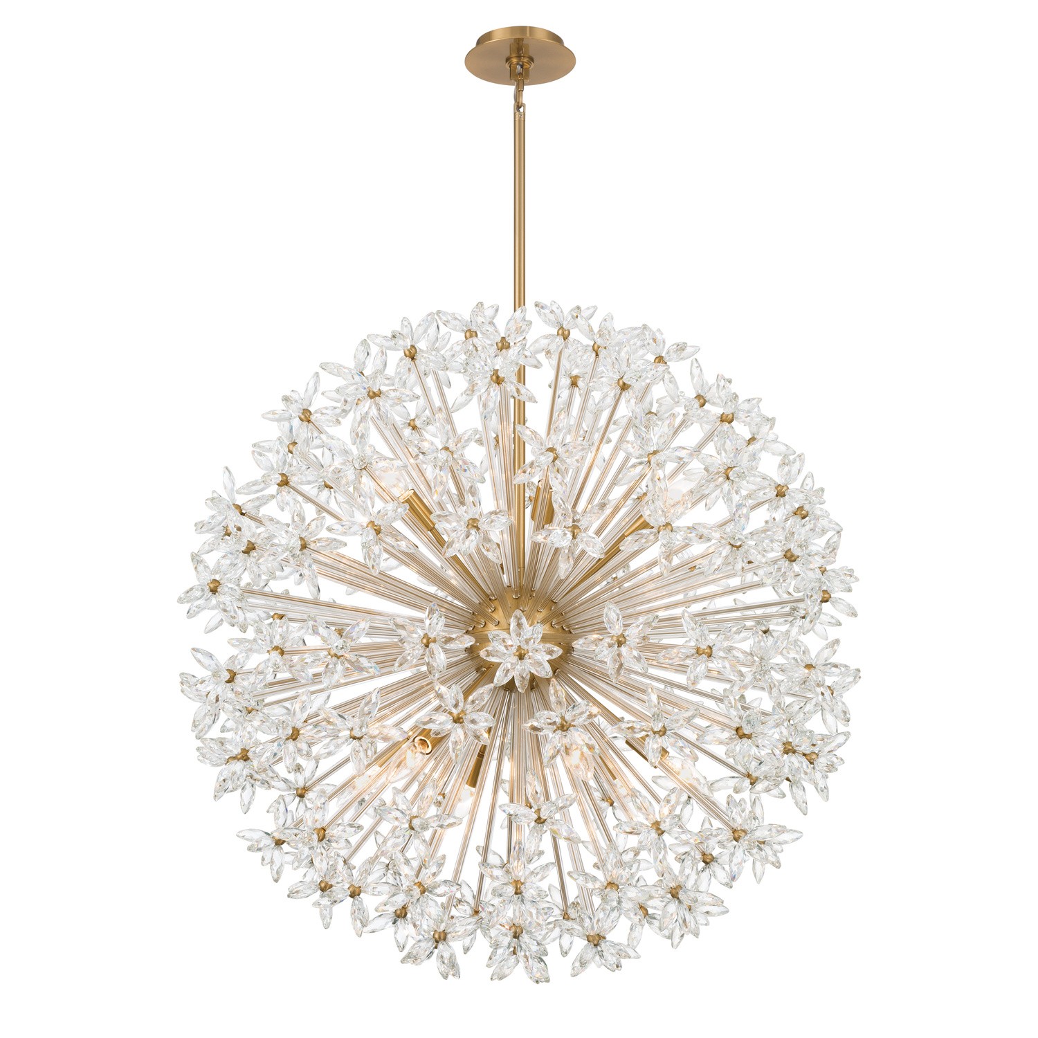 Aged Brass Chandelier from the Adley Collection