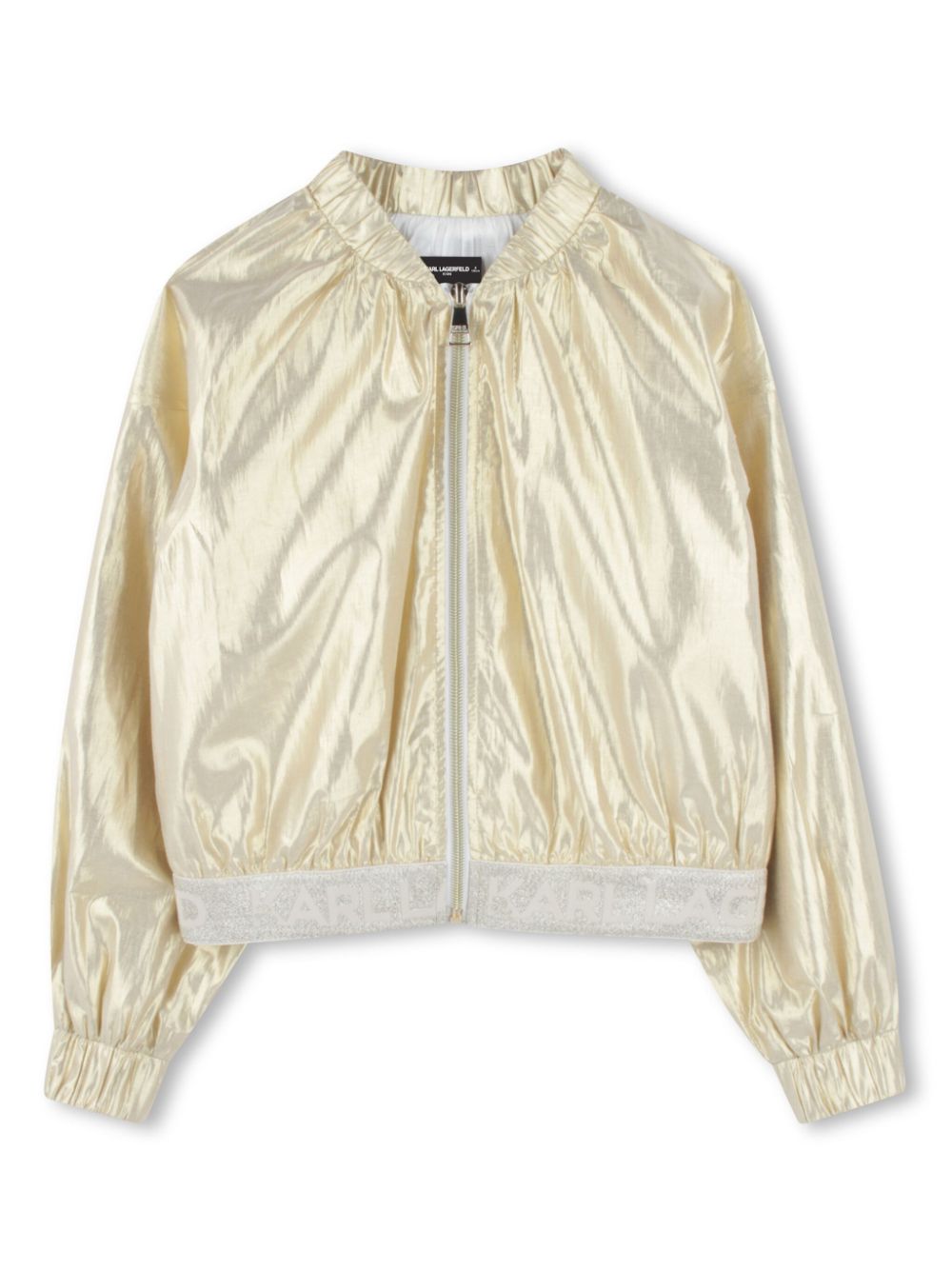 Metallic-finish bomber jacket - Gold