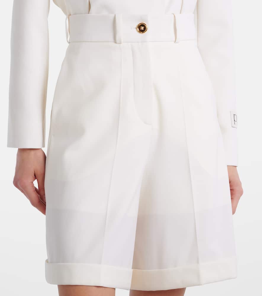 High-rise Bermuda shorts