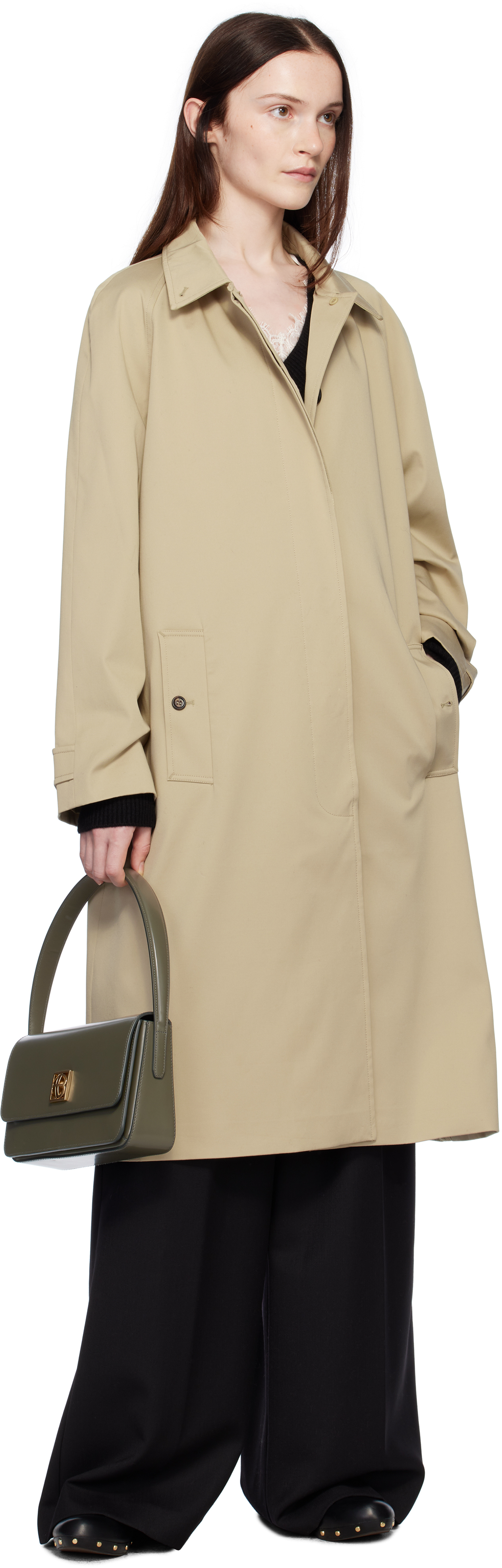 ANINE BING Green Elly Shoulder Bag