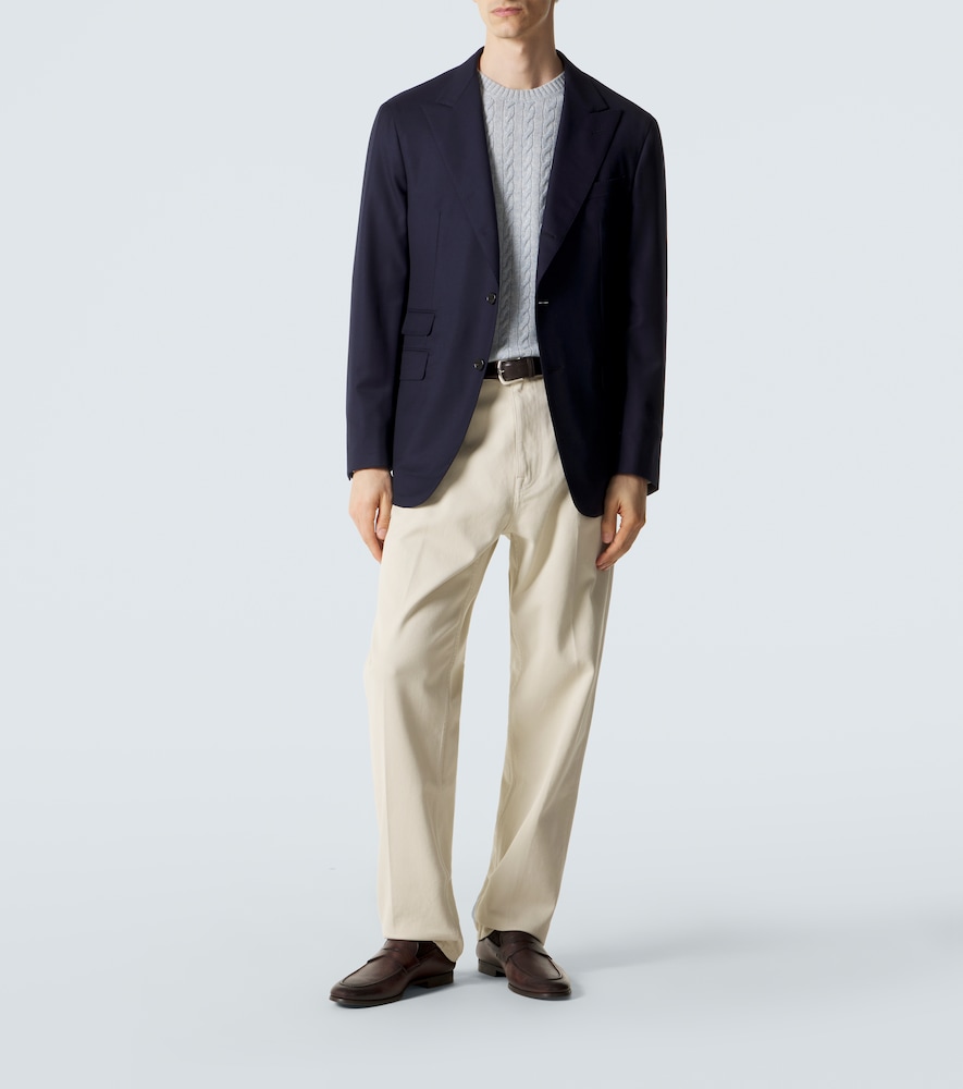Cotton straight pants