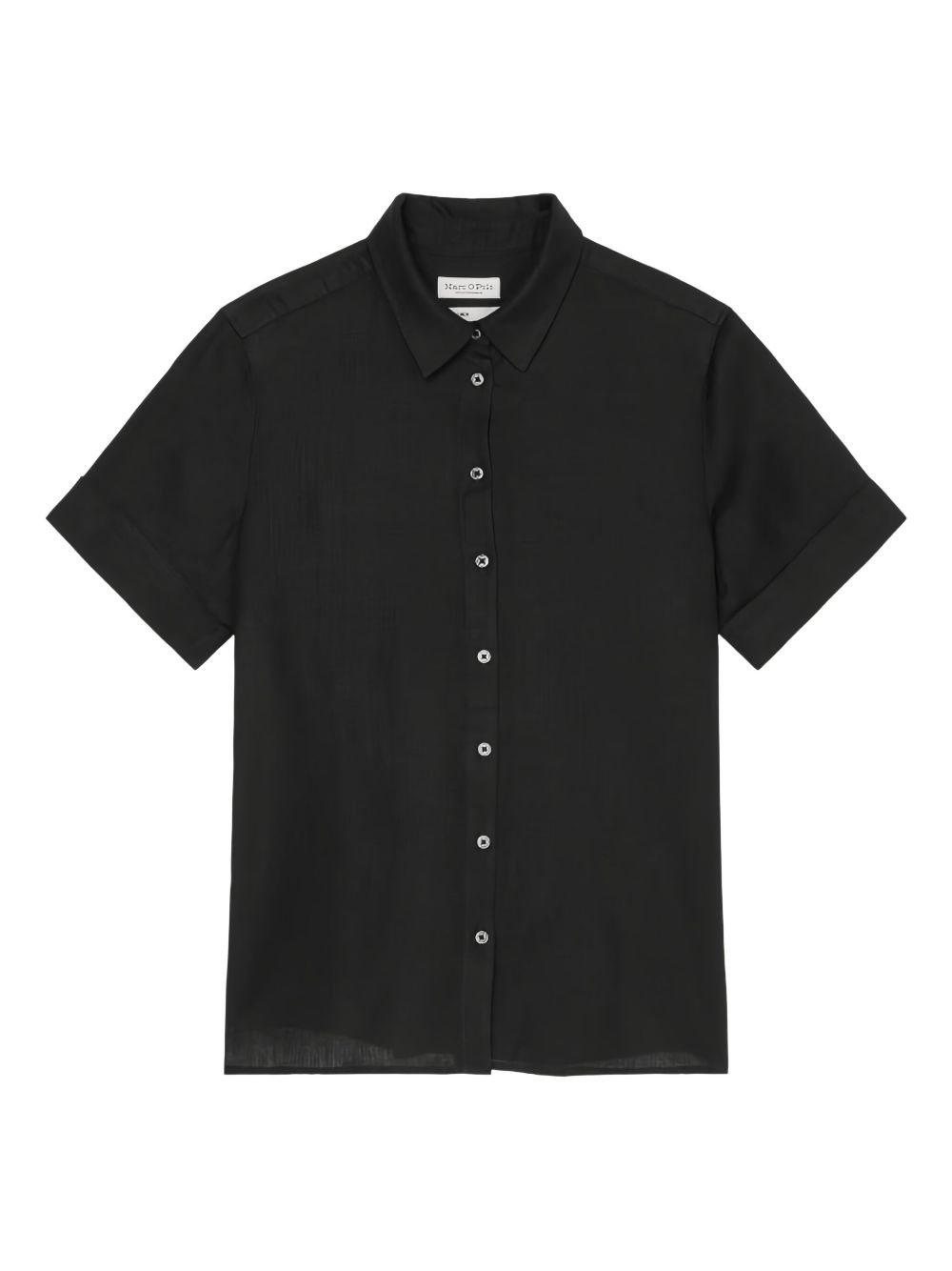 Short-sleeves button-up shirt - Black