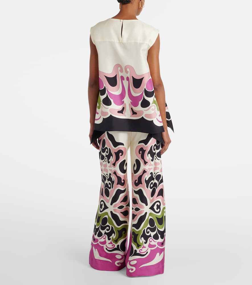 San Carlo printed silk twill top