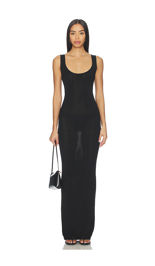 Entire Studios Square Neck Dress in Black. L. Also in M, S
