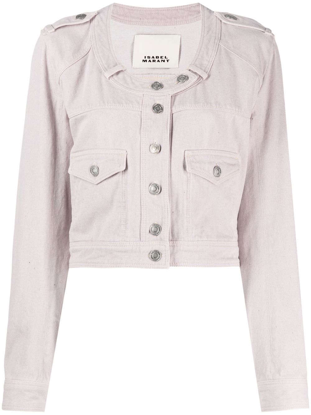 Cropped denim jacket - Yellow
