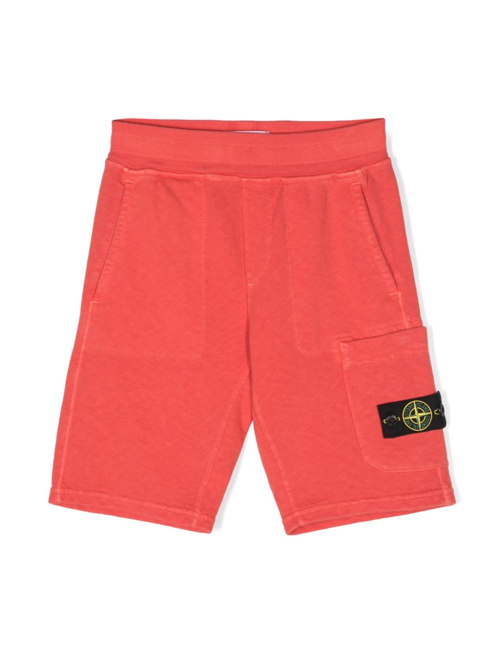 Compass-badge track shorts - Red