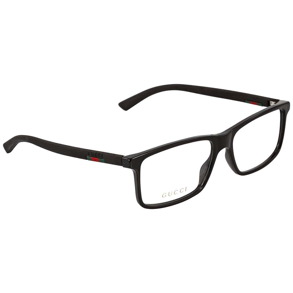Transparent Rectangular Mens Eyeglasses GG0424O 005