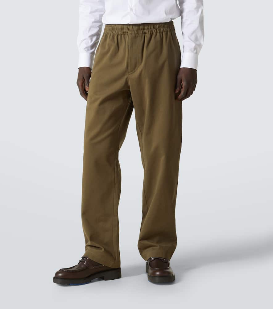 Cotton straight pants