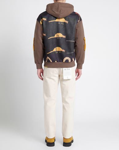 Man Sweatshirt Taupe Size XS Cotton