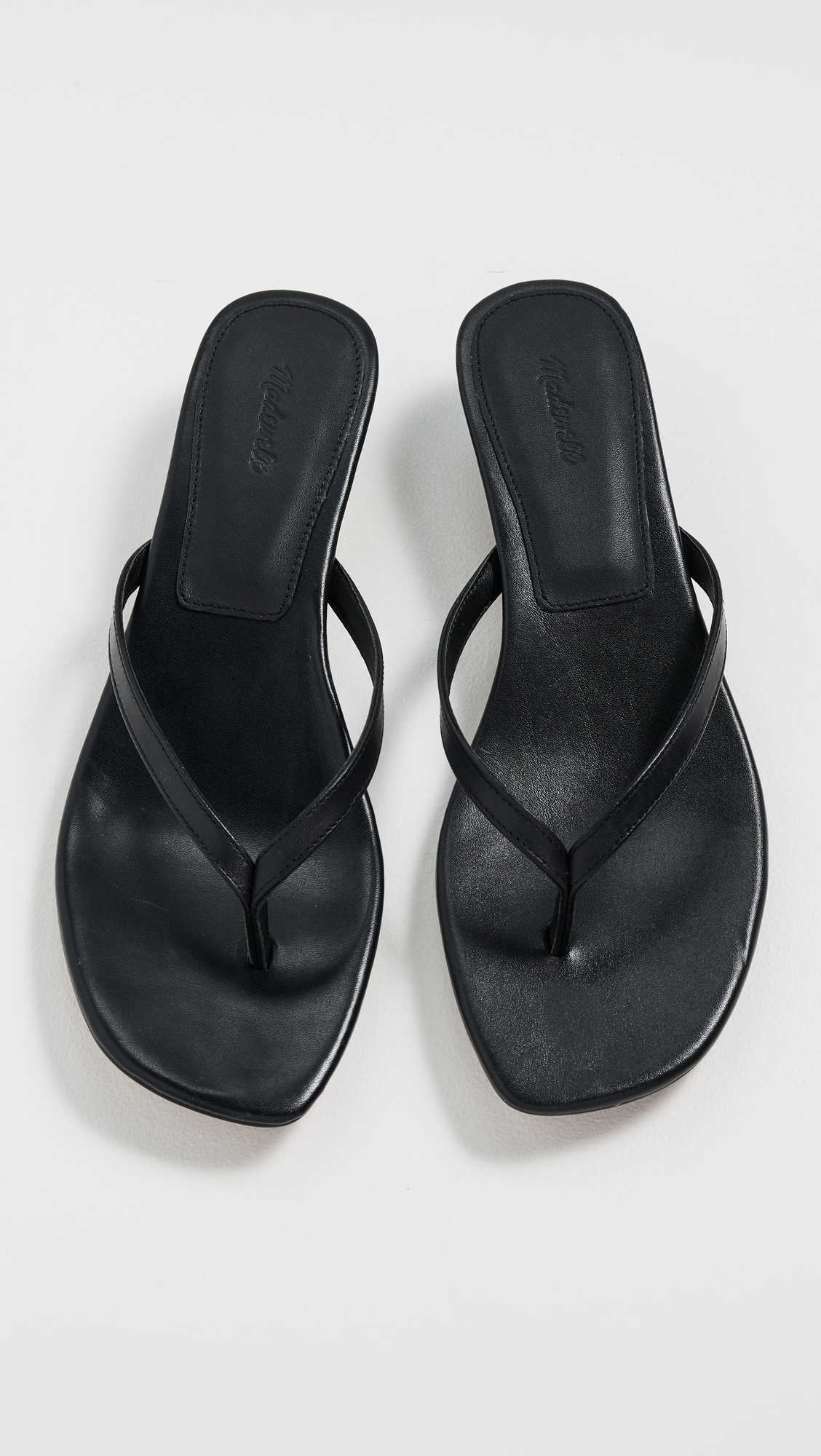 Tamia Heeled Thong Sandals True Black