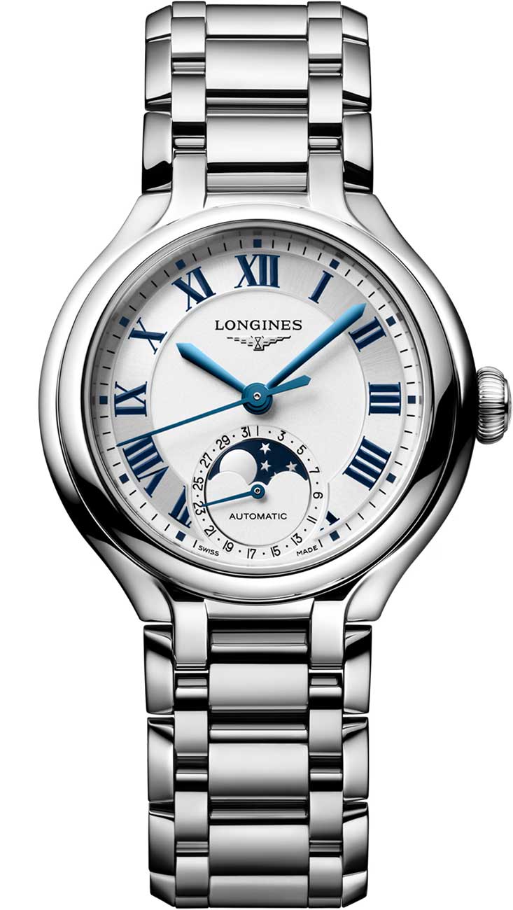 Primaluna Moonphase Watch 34mm with Opaline Ivory Dial