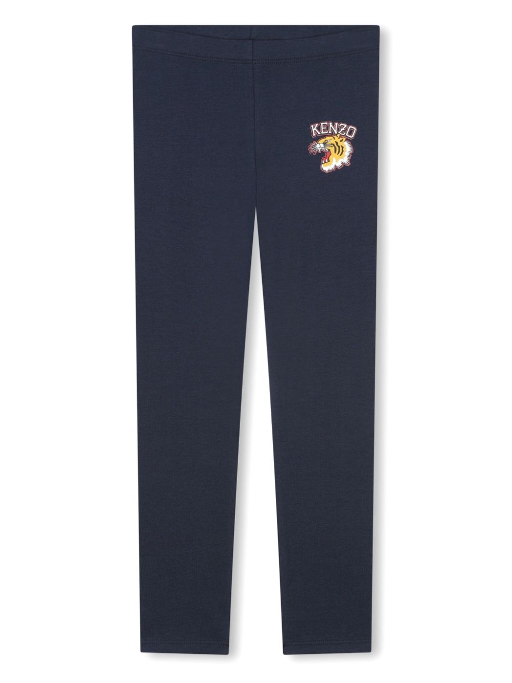 Logo-print organic cotton leggings - Blue
