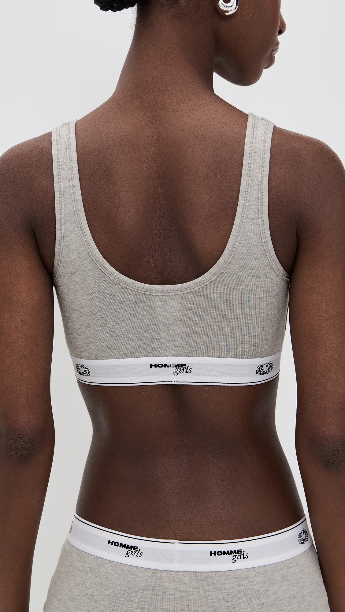 Homme Girls X Fruit of the Loom Classic Sports Bra 3-Pack Black/Heather Grey/White