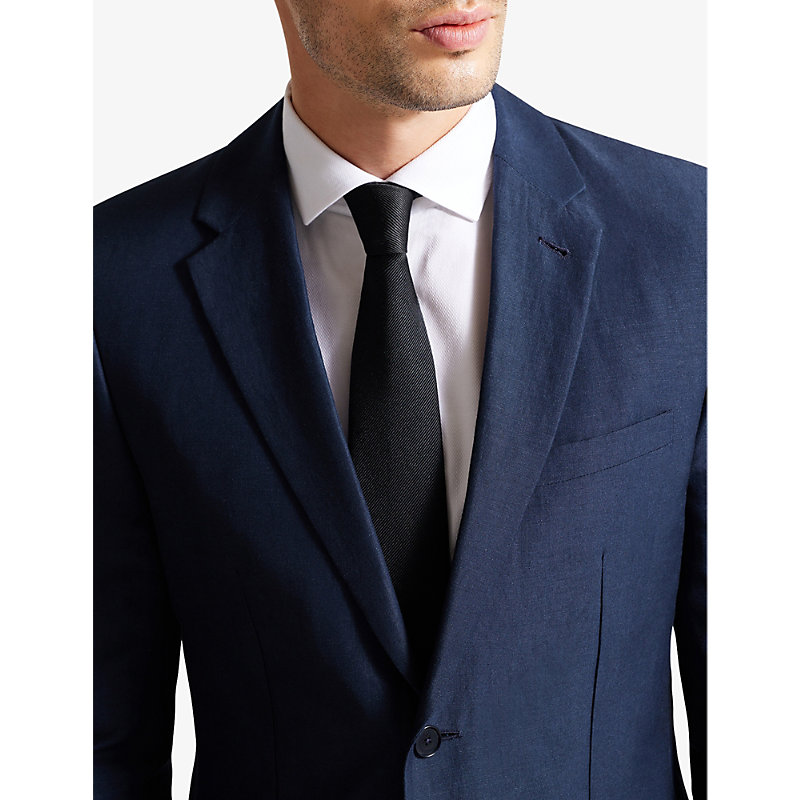Mens Black Moorez Textured Silk tie 