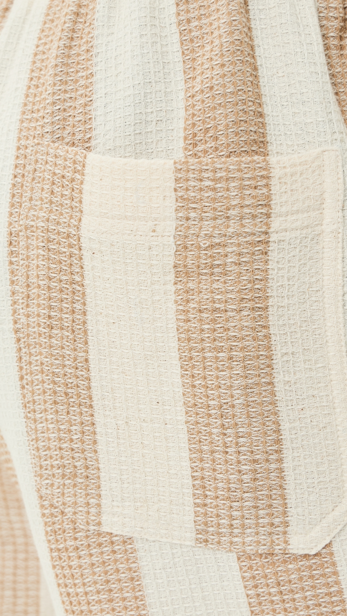 Olbia Handloom Striped Shorts Tan
