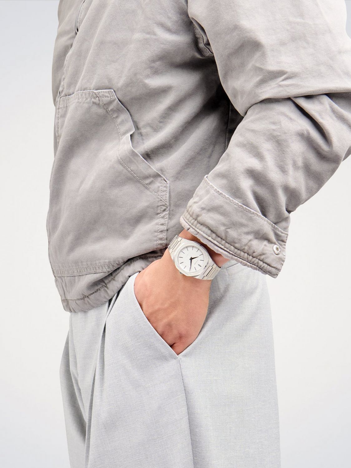 Watch Men color White