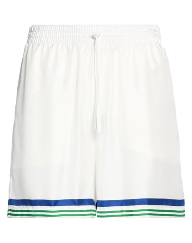Man Shorts & Bermuda Shorts White Size S Silk