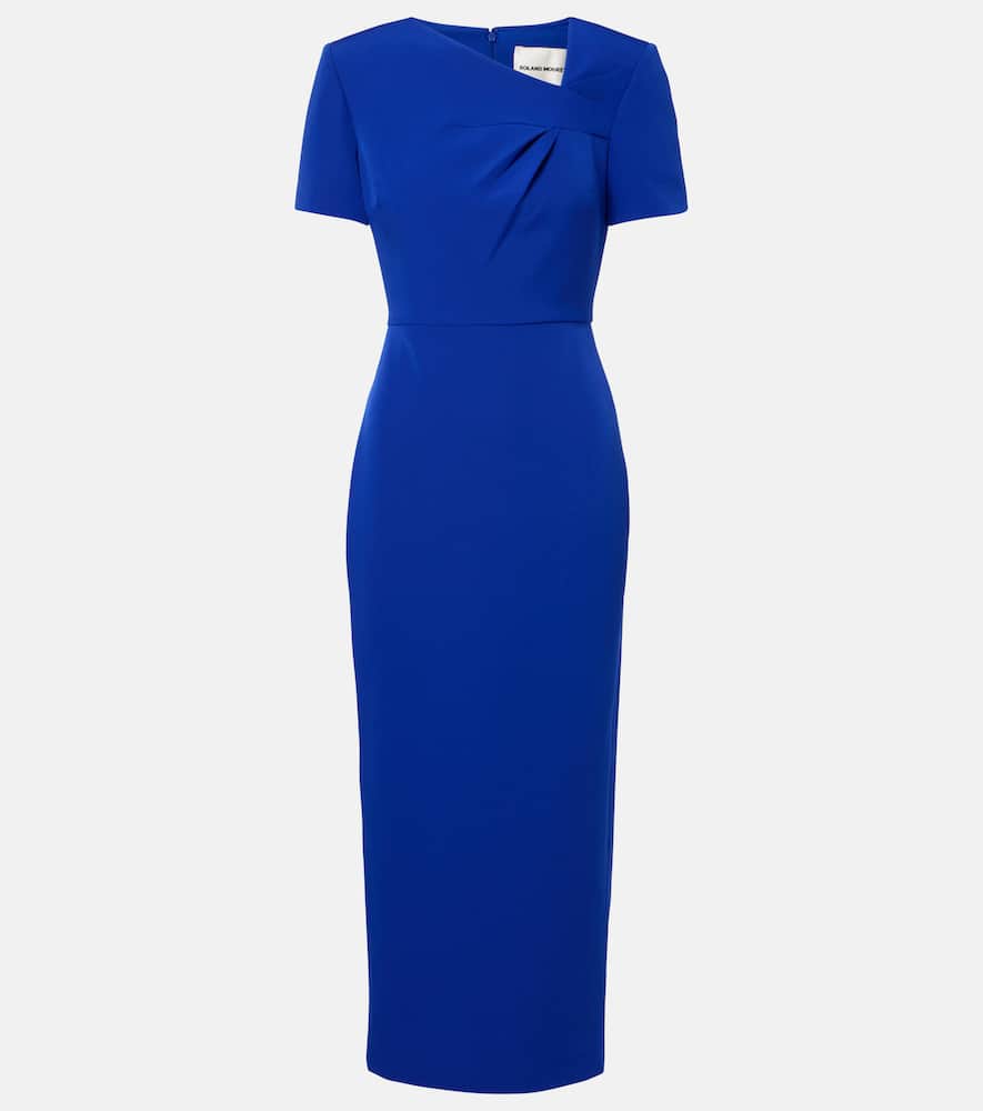 Draped crêpe midi dress