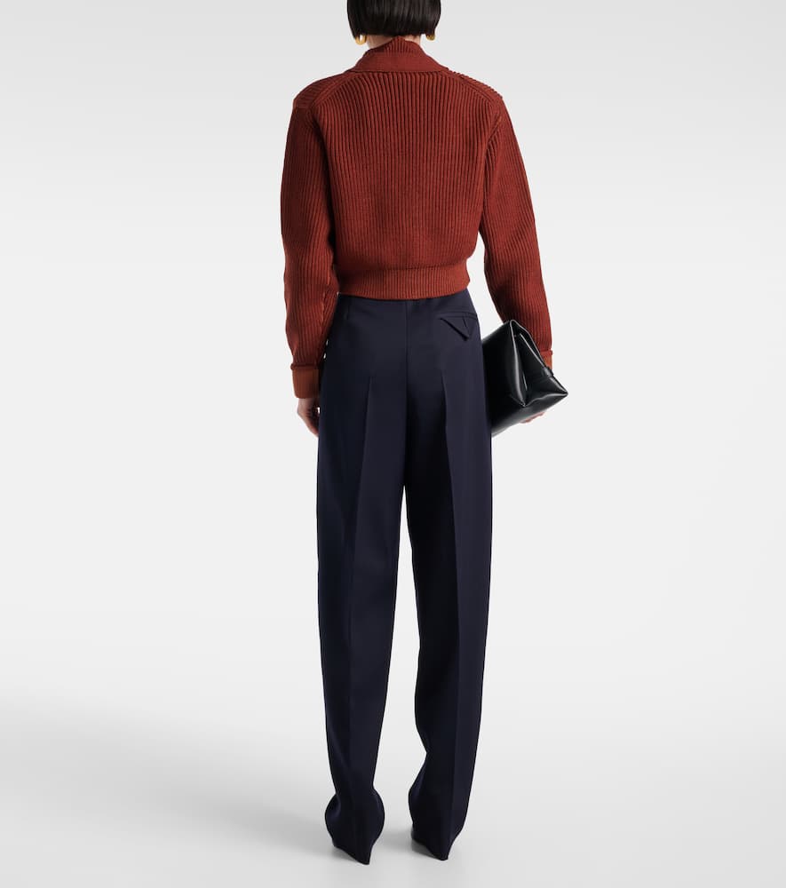 Victoria Beckham Puff-sleeve gathered midi dress