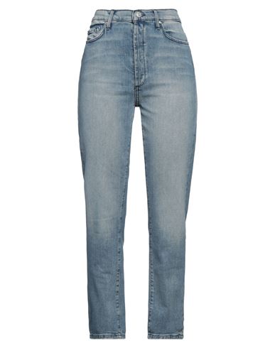Woman Jeans Blue Size 27 Cotton, Elastane