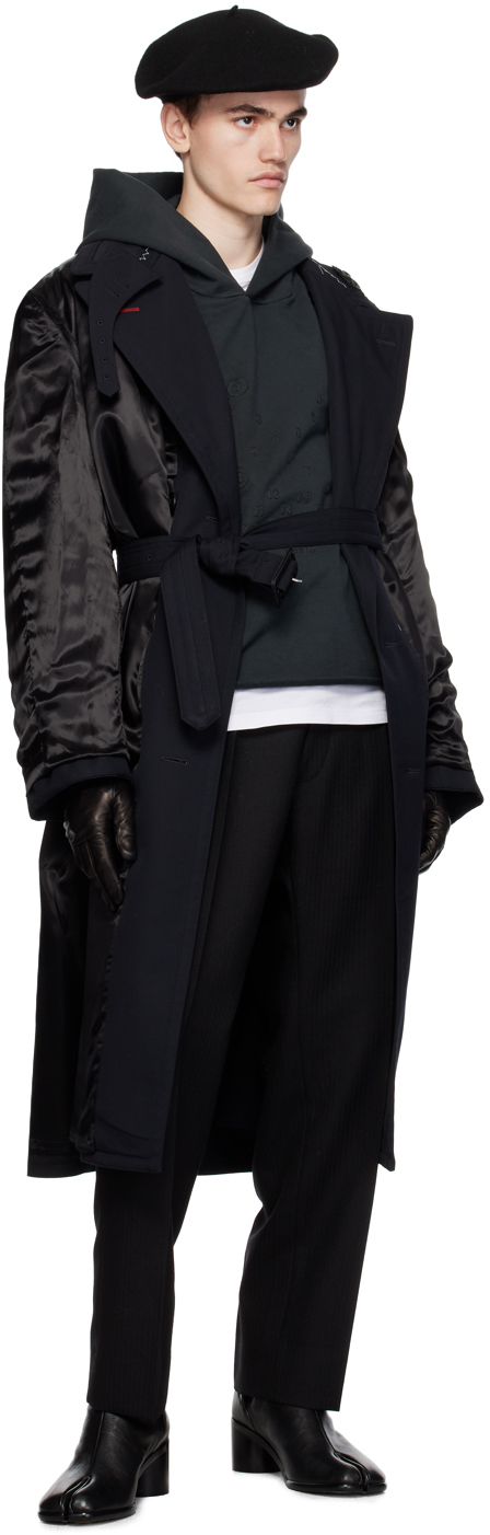 Maison Margiela Black Embroidered Hoodie