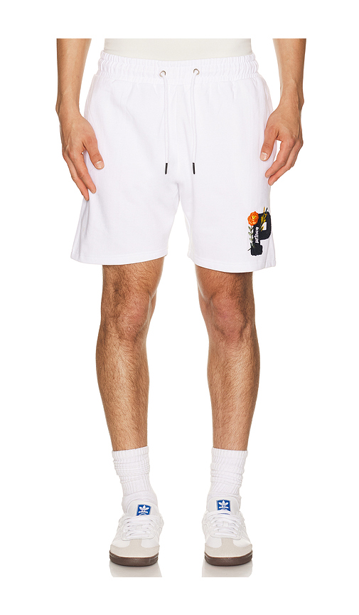 Prince Tennis Brushed Fleece Short in White. - XL/1X also in L