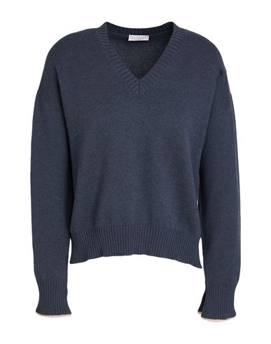 Woman Sweater Navy Size L Cashmere