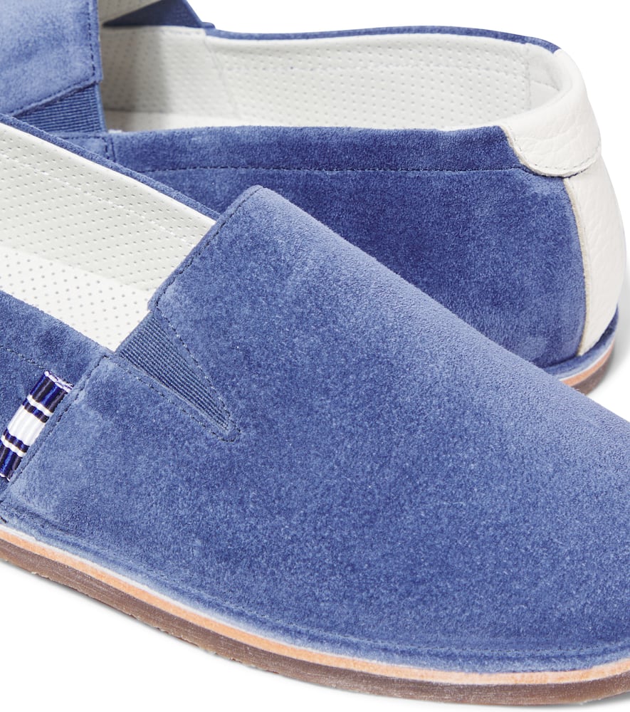 Suede slip-on shoes