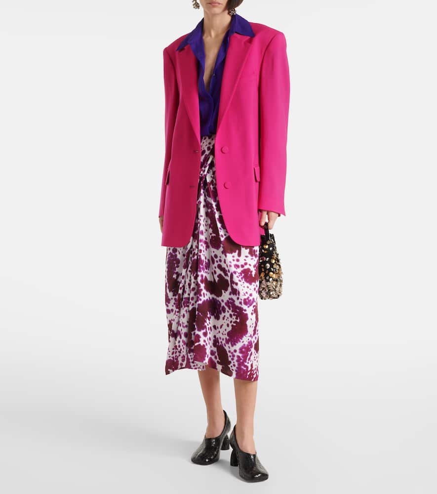 Gathered midi skirt