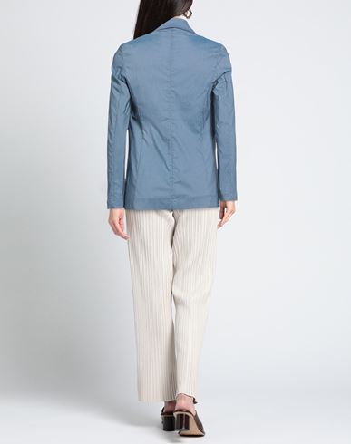 Woman Blazer Pastel blue Size L Viscose, Polyamide, Elastane