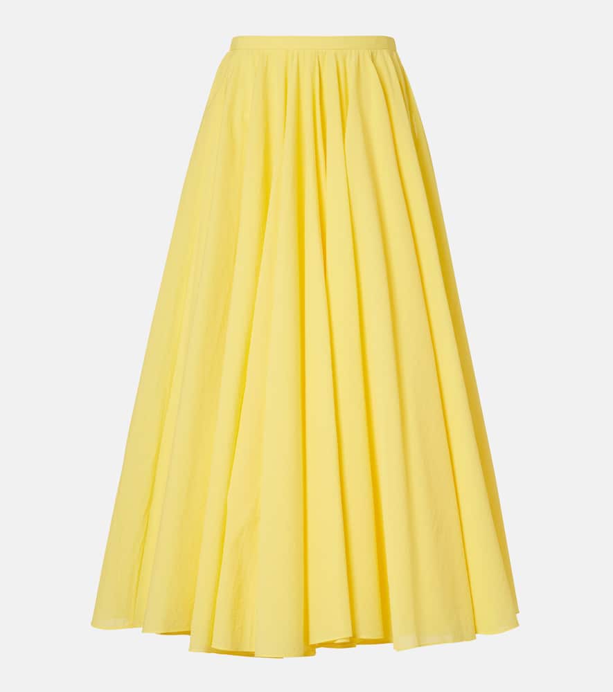 Paysan asymmetric cotton-blend midi skirt