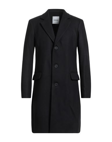 Man Coat Black Size S Wool, Polyamide, Cashmere