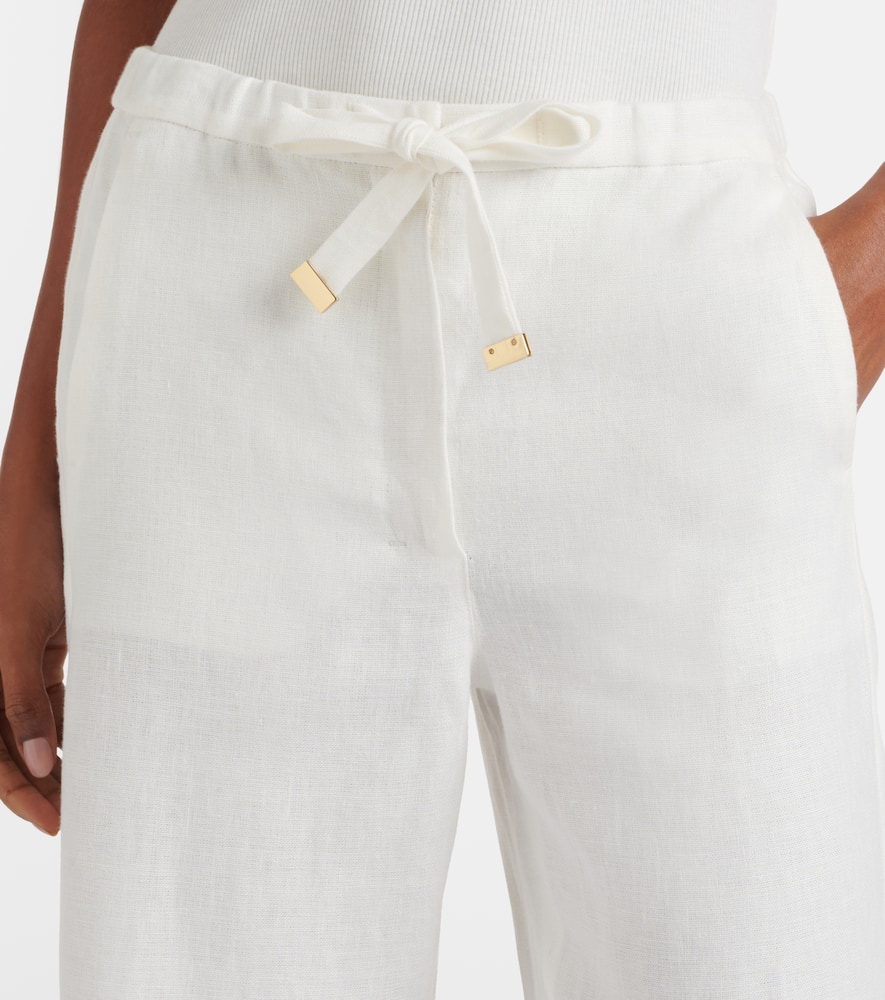 Amedea linen wide-leg pants