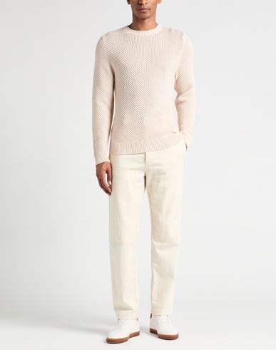 Man Sweater Off white Size L Wool, Acrylic