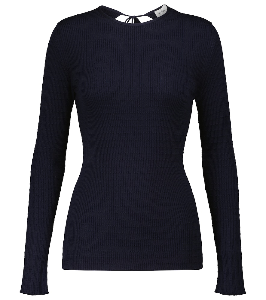 Ribbed-knit sweater