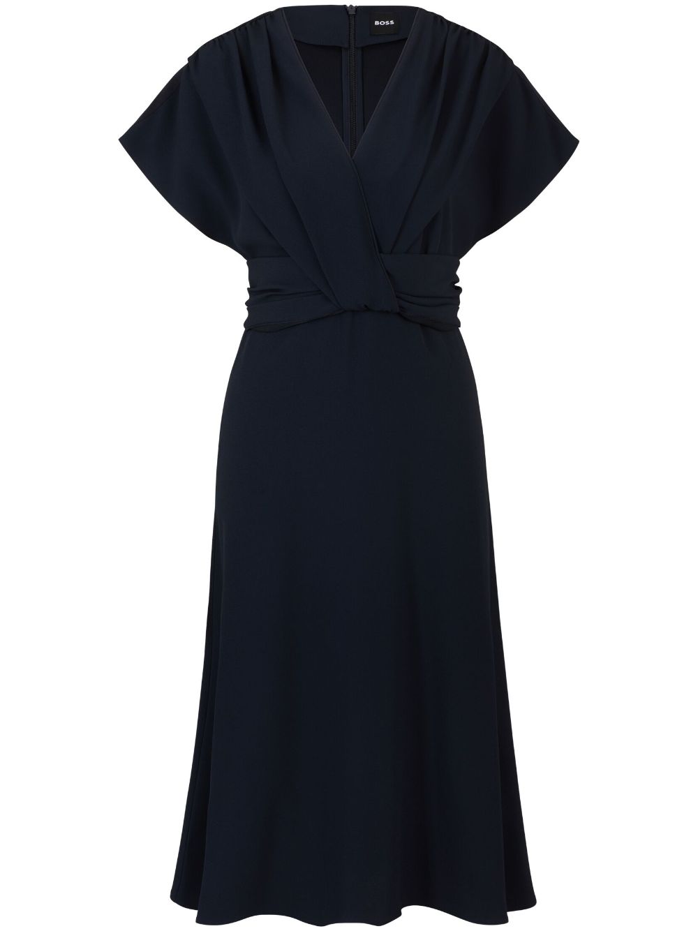 Draped midi dress - Blue