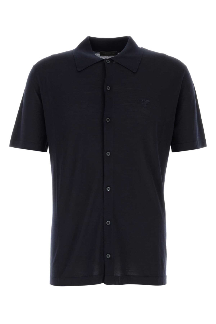 Midnight Blue Wool Shirt