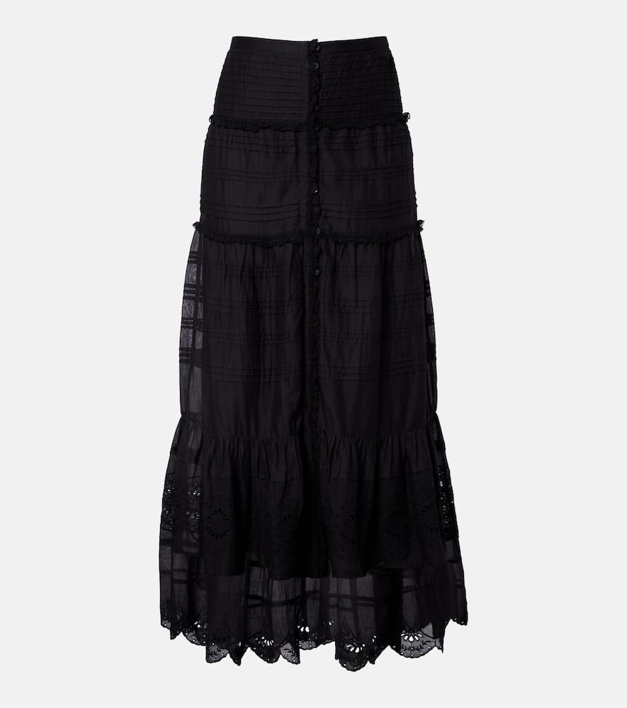 Paoline lace-trimmed maxi skirt