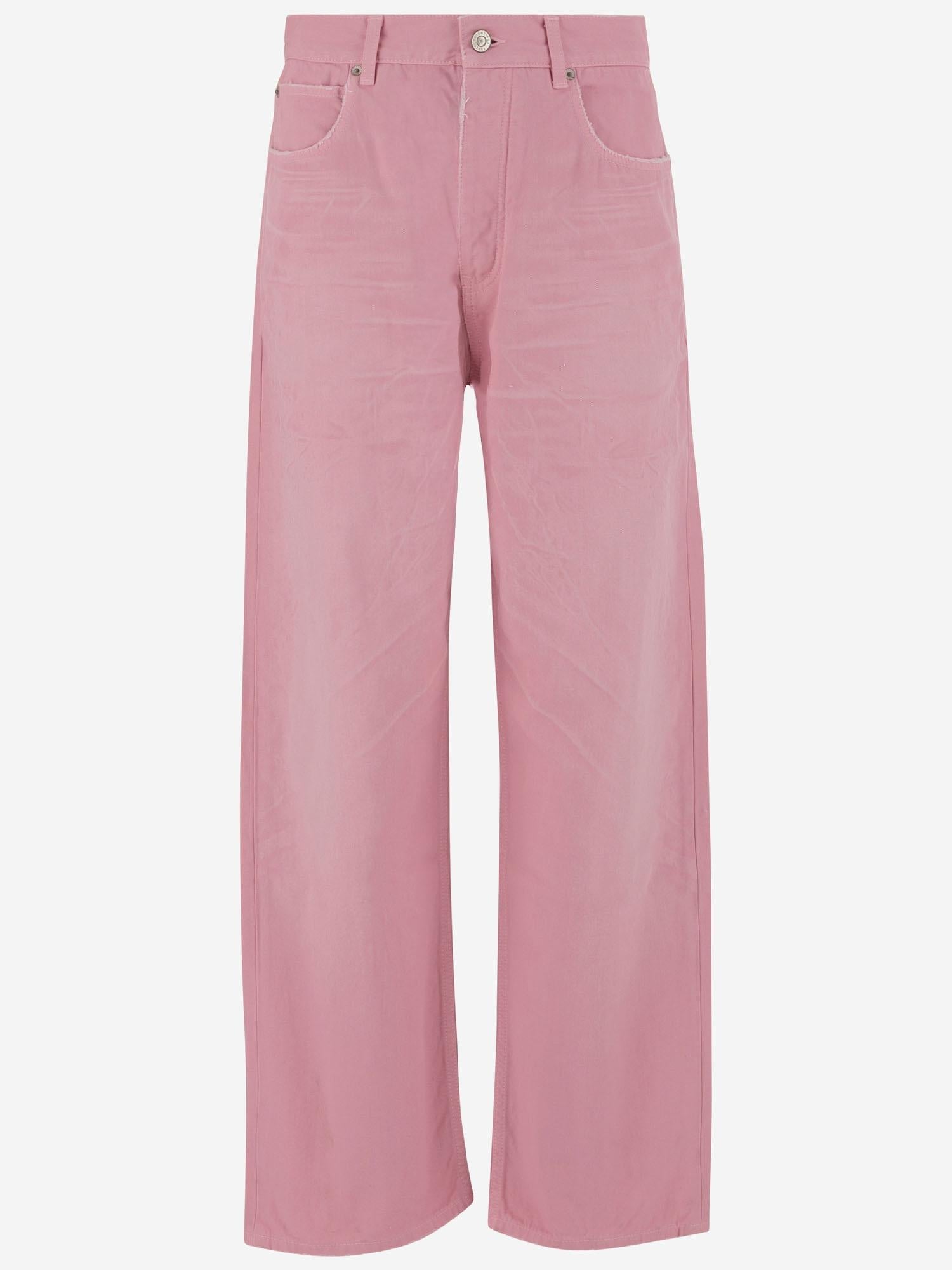 Cotton Denim Jeans — Pink
