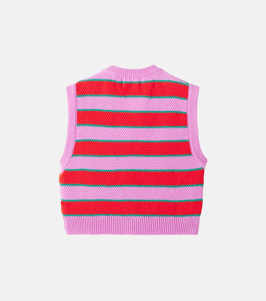 Striped cotton sweater vest