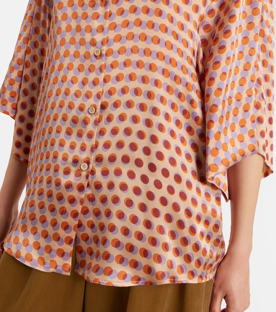 Polka-dot silk shirt