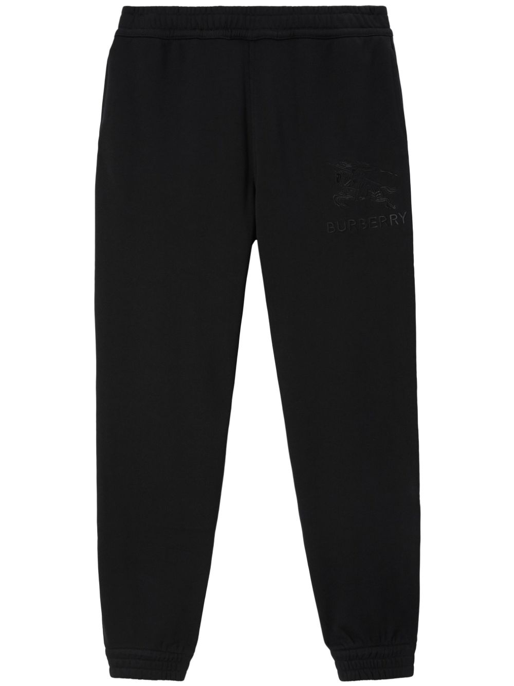 EKD-embroidery cotton track pants - Black