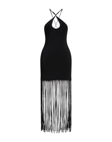 Rotate Birger Christensen Woman Maxi dress Black Size XS Organic cotton, Modal, Elastane