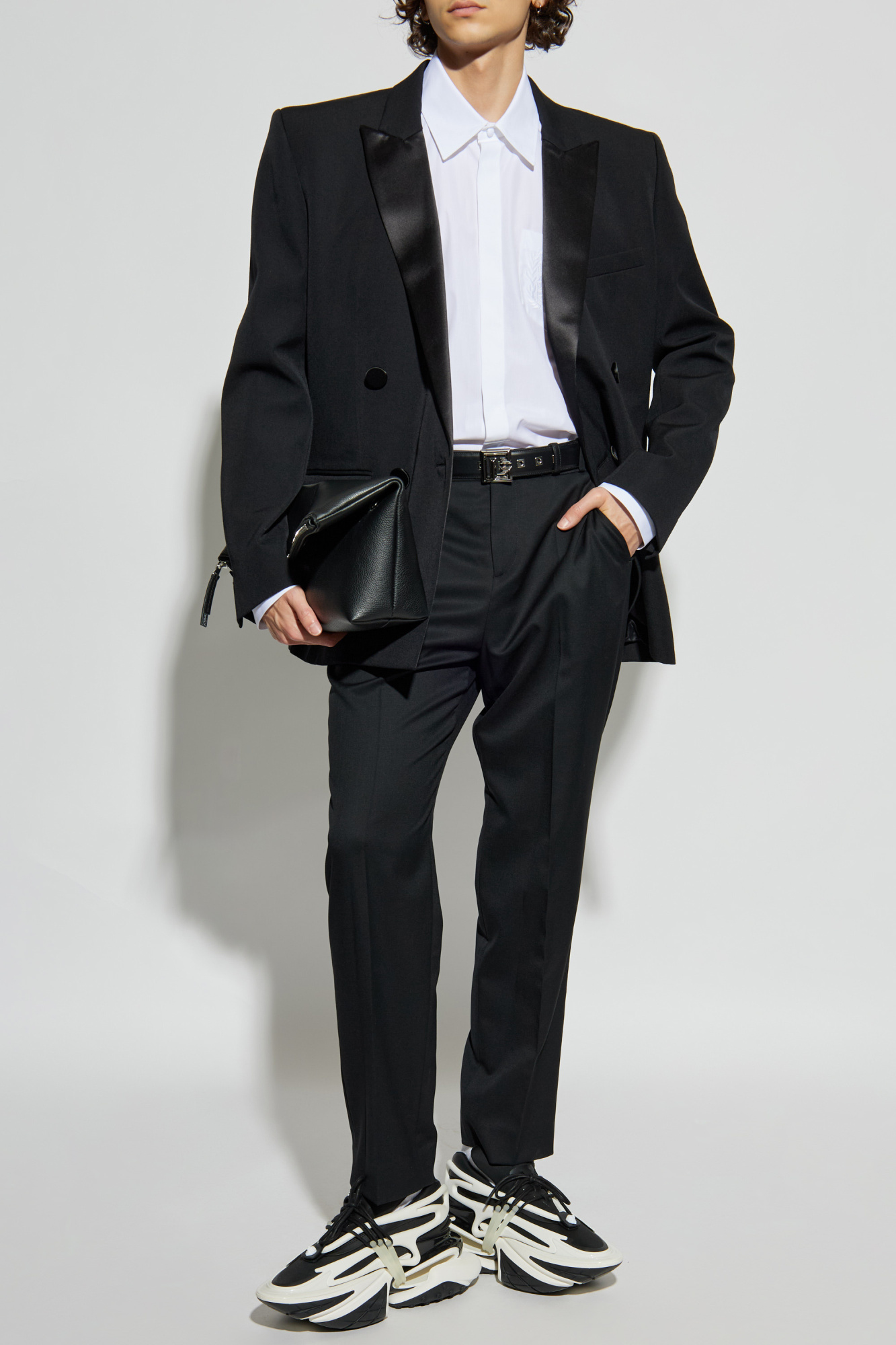 Double-breasted Blazer, Men's, Black