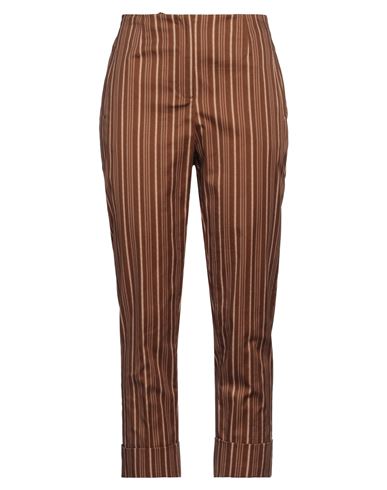 Nenè Woman Pants Brown Size 8 Cotton, Elastane