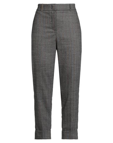 Woman Pants Charcoal Size 6 Virgin Wool, Elastane, Cotton