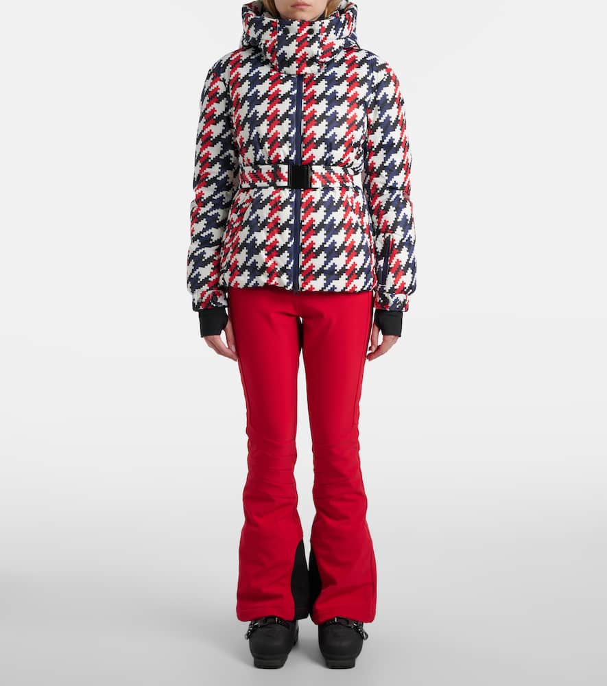 Candice houndstooth down ski jacket