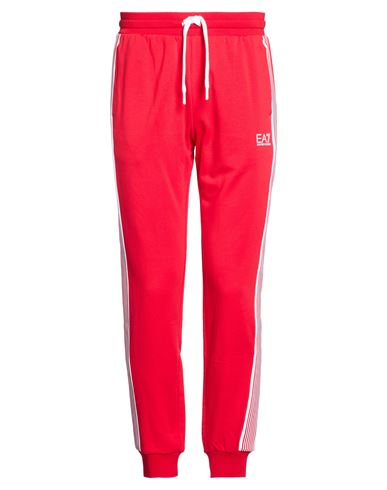 Man Pants Red Size XXXL Cotton, Polyester, Elastane